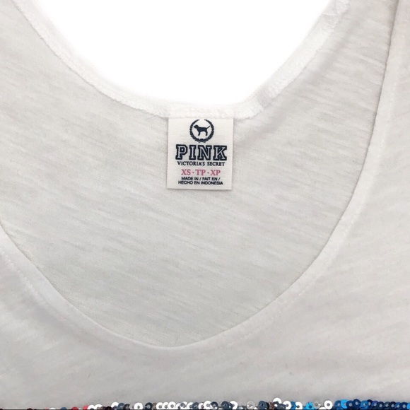 Victoria’s Secret PINK Sequin Flag Tank Top • XS - Picture 3 of 5